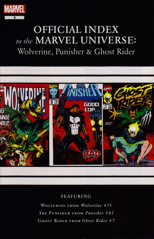 Official Index To The Marvel Universe Wolverine Punisher and Ghost Rider #3 by Marvel Comics